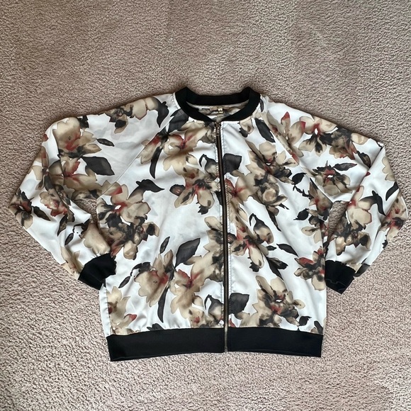 Floral Bomber Jacket - Picture 1 of 7
